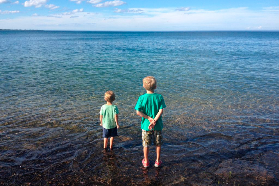 Kids at beach